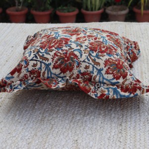 Housses de coussin carrées bohèmes en coton imprimé à la main motif floral 2026, écologiques, lavables en machine, pour hôpitaux et hôtels, décoration intérieure - Product Image 3