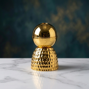 Ensemble de brûleurs d'encens en métal avec bases texturées et dessus sphériques lisses, parfait pour une décoration d'intérieur moderne et élégante pour l'aromathérapie. - Product Image 6