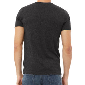 T-shirt décontracté pour homme en coton 100% noir, coupe régulière, col rond, manches courtes, séchage rapide, respirant, tailles XS-XL - Product Image 3