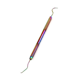 Juego Dental Multicolor Arcoíris de 3 Piezas, Instrumentos Dentales Básicos de Acero Inoxidable, Palillo Dental, Espejo Bucal y Pinza para Algodón - Product Image 5