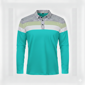 Camiseta Polo Clásica de Manga Larga Estilo Hip Hop, Sensación de Algodón Suave, Diseño Elegante, Camiseta Polo para Uso Diario, Camiseta Polo para Niños - Product Image 1