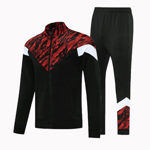 Survêtement d'entraînement personnalisé OEM 2025 pour homme, respirant, 100 % polyester, col montant, demi-fermeture éclair, manches longues - Product Image 2