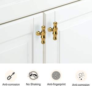 Herrajes para Gabinetes de Cocina, Cajones y Cómodas, Perillas de Aleación de Zinc con Acabado en Bronce Champagne - Product Image 5