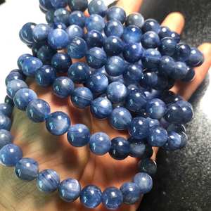 ลูกปัดพลอยไคยาไนต์สีน้ำเงินธรรมชาติ ร้อยเป็นเส้น ลูกปัดพลอยแบบหลวม สำหรับทำเครื่องประดับ DIY สร้อยข้อมือ สร้อยคอ งานฝีมือ - Product Image 6