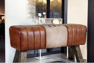 ม้านั่งหนังอินเดียทำมือและเก้าอี้ออกกำลังกายโครงไม้ เหมาะสำหรับตกแต่งห้องโถง ห้องนอน และพื้นที่รับประทานอาหาร สำหรับการสั่งซื้อจำนวนมาก - Product Image 6