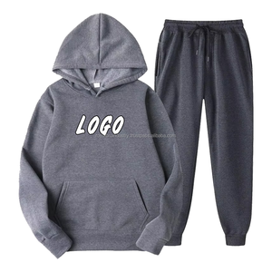 Custom Logo Printed Winter Mens Tracksuit Set Sportswear Jogger Hoodies 2 Piece Sweat Suit Hoodie and <b>Pant</b> Set - Product Image 2