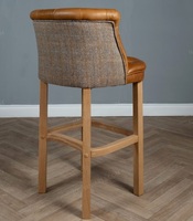 Tabouret de bar en cuir en gros avec un design moderne élégant, recouvert de cuir véritable, au prix d'exportation