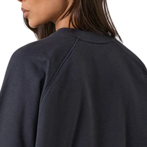 Sweat-shirt oversize bleu marine pour femme, coupe décontractée, pull à manches longues, streetwear décontracté, toucher doux, confort quotidien - Product Image 4