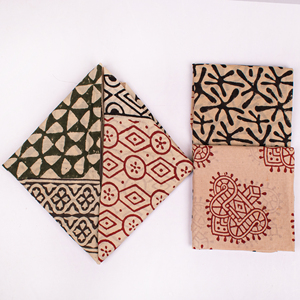 Cotton <b>Square</b> <b>Scarf</b> Floral Pattern Hand Block Print Multifunctional Casual Designer Fashion Bandana Environmentally Friendly - Product Image 4