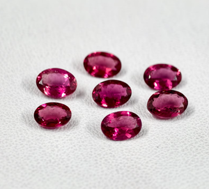 Pierre précieuse naturelle en tourmaline, forme ovale 5x4 mm, belle couleur et excellente qualité, pierres précieuses en vrac, 6 pièces. - Product Image 1