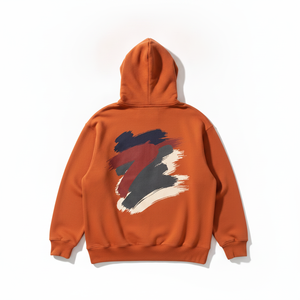 Sweat à capuche pour homme en molleton 100% coton épais, coupe oversize, effet délavé, avec impression numérique de logo personnalisé, idéal pour l'hiver - Product Image 3