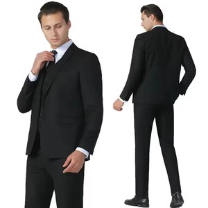 Traje de Negocios Jinteng para Hombre, Corte Entallado, Tallas Grandes, Tres Piezas, Cierre de un Botón, Transpirable e Impermeable, Incluye Chaqueta, Chaleco y Camisa - Product Image 4