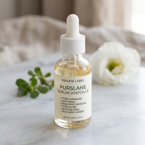 Private Label Purslane Serum Ampoule Pore Shrinking Whitening Dark Spot Removal Exfoliator <b>Silicone</b>-Free Face Moisturizer - Product Image 2