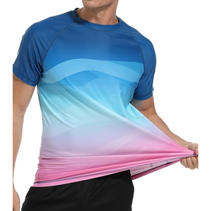 Men Rash Guard T <b>Shirt</b> <b>Compression</b> Short Sleeve Swim <b>Shirt</b> UV Protection Quick Dry OEM Manufacturer - Product Image 4