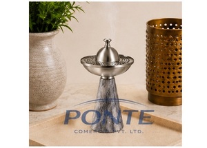 Nuevo Quemador de Incienso de Lujo en Mármol Blanco y Metal, Estilo Árabe Moderno y Minimalista, para Decoración del Hogar y Ramadán - Product Image 2