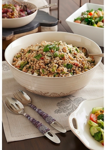Elegant Stainless Steel Flatware Set With <b>Beaded</b> Handles Dishwasher Safe For Wedding And Tableware Use - Product Image 2