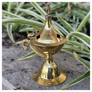 Quemador de Incienso Ecológico de Latón - Decoración Religiosa Tradicional para el Hogar, para Meditación, Relajación y Enfoque en la Oración - Product Image 2