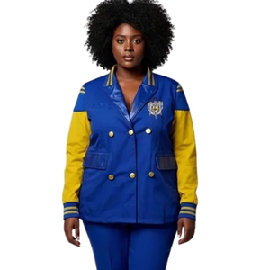 Blazer personnalisé pour femme de la sororité Sigma Gamma Rho, veste de costume formelle brodée avec lettres grecques, élégante pour le bureau et les occasions professionnelles - Product Image 1