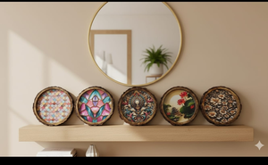 Handicraft Wooden Serving Tray Classic Decorative Utility for Dining Table Counter <b>Display</b> Household Organizer Storage Tray - Product Image 4