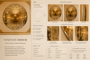 Venetian Circular Round Oval Antique Wall <b>Mirror</b> Etched Floral Beveled Frame Antique <b>Silver</b> Full Length Decorative Luxury Hand - Product Image 3