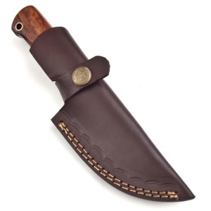 Couteau de camping Skinner OEM à lame droite en acier Damas de qualité industrielle, design élégant et polyvalent - Product Image 5