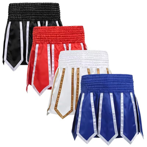 Shorts de boxe avec rabats, shorts de boxe pour l'entraînement, la remise en forme, la salle de sport, nouveaux shorts de boxe noirs - Product Image 6
