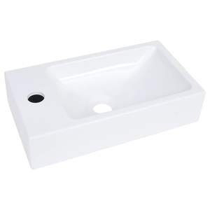 Lavabo de salle de bain blanc SMC 15,7''x8,7''x3,5'' - Product Image 2