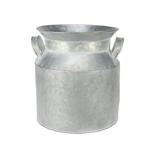 Nouvel Arrivage : Vase Rustique Style Ferme en Métal Galvanisé Vintage, Décoratif pour la Maison, Forme Bidon à Lait, Taille Personnalisable - Product Image 6