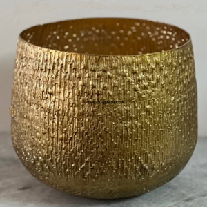 New Arrival Luxury Gold Decorative Iron Flower <b>Vase</b> Handmade European Style for Home Office Living Room Floor Decor - Product Image 6