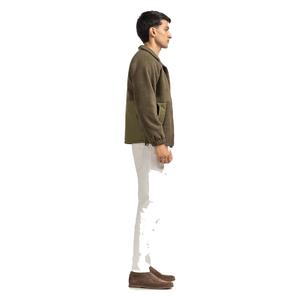 Veste polaire 100 % coton pour homme, 340 GSM, épaisse, chaude pour l'hiver, respirante, séchage rapide, écologique, demi-zip, pour l'aventure en extérieur - Product Image 4