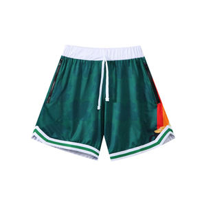 Shorts de bain pour homme style zip, impression intégrale par sublimation, tissu extensible, haute qualité. - Product Image 3