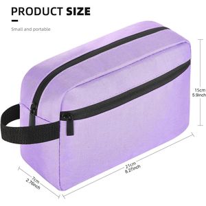 Borsa da Toilette Viola da Appendere per Donna e Uomo, Accessori Cosmetici da Viaggio - Product Image 2