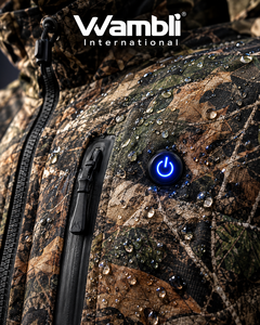 Veste de chasse décontractée pour homme, camouflage, chauffante électriquement, imperméable, coupe-vent, softshell, fermeture éclair intégrale, à capuche, pour l'extérieur - Product Image 2