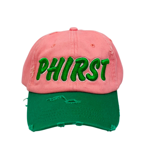 Gorra Deportiva PHIRST Rosa y Verde, Personalizada con Bordado, Ajustable, Unisex, de Algodón, Estilo Béisbol, Moda Urbana, OEM - Product Image 1