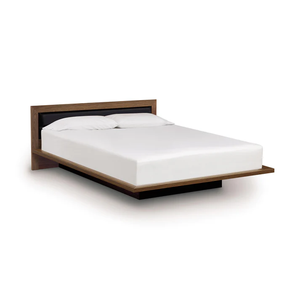 Wholesale Modern Mission Solid Wood <b>Bed</b> | Two-Tone Grid Pattern Architectural <b>Bed</b> <b>Frame</b> - Product Image 2