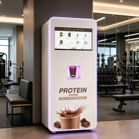 Machine intelligente à boissons protéinées 7 compartiments, double température (froid/chaud), écran tactile pour musculation et salle de sport