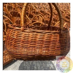 Sac à main en rotin tressé, sac à bandoulière d'été en paille naturelle fait main, accessoire de mode rustique pour femme, vente en gros et boutique - Product Image 2