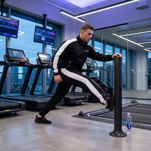 Ensemble de survêtement noir et blanc pour homme, veste athlétique à fermeture éclair intégrale, pantalon de jogging, vêtements de sport, entraînement, gym, course à pied, logo personnalisé - Product Image 4
