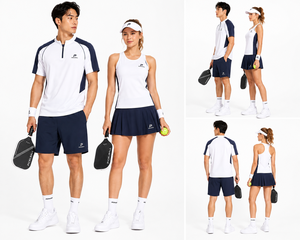 Conjunto de Camiseta y Pantalones Cortos Deportivos Unisex para Pickleball, Transpirables, de Secado Rápido, con Elasticidad en Cuatro Direcciones, 100% Poliéster - Product Image 2
