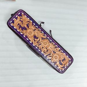 Nouvelle Trousse de Voyage Grande Capacité 2026 en Cuir de Vachette Fait Main à Motifs Floraux pour Fer à Boucler et Lisseur, Résistante à la Chaleur - Product Image 1