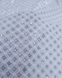 High Quality Sequin Embroidery Fabric 3D Floral Lace Fabric for Evening Dress Wedding Gown Garment - Product Image 6