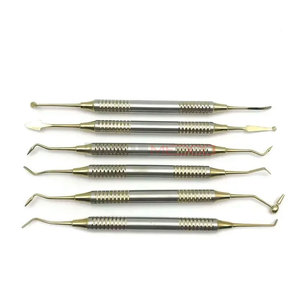 Dental Composite Resin Tools 6 Pcs Set German Stainless Steel Manual Spatulas for Restoration Mixing Shaping & Placement Resin - Product Image 2