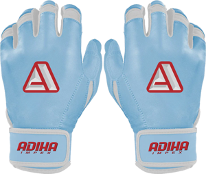 Guantes de Bateo Adiha Impex, Color Azul Cielo, Cuero Acolchado, Cierre de Velcro, Unisex, para Adultos, Entrenamiento - Product Image 1