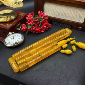 Rosario de Resina, Cuentas de Oración de Ámbar, Misbaha de 33 Cuentas, Rosario Musulmán para Hombre, Mastkhan, Joyería Islámica, Regalo de Eid, Tasbeeh, Tesbih - Product Image 1