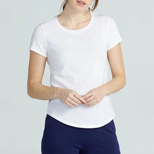 T-shirt court uni sexy en coton pour femme, style streetwear respirant, grande taille, collection 2026 – USA - Product Image 3