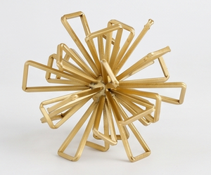 Escultura Metálica Geométrica de Lujo Chapada en Oro, Arte Contemporáneo, Decoración de Mesa para el Hogar, Sala de Estar, Diseño Abstracto, Hecho a Mano - Product Image 4