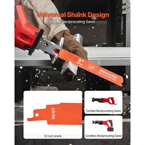 Confezione da 25 Lame per Sega a Gattuccio Bimetalliche 14/18 TPI con Gambo Universale e Denti Affilati per Taglio Rapido - Product Image 4