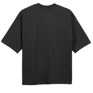 เสื้อยืดโอเวอร์ไซส์ทรงบ็อกซี่ สีดำ ผ้าฝ้ายพรีเมียม ทรงหลวม แขนสั้น สไตล์ลำลอง สตรีทแวร์ เสื้อเปล่า สำหรับงานสั่งทำ - Product Image 2