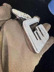 Pendentif Hip Hop Iced personnalisé avec logo et nom en argent sterling 925 et moissanite VVS, certifié luxe, idéal pour cadeaux - Product Image 5