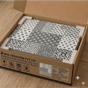 Carreaux de sol et de mur texturés sculptés modernes 300x300, carreaux en céramique émaillée de luxe pour revêtement intérieur - Product Image 4